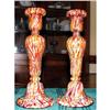Image 1 : Pair of Victorian Cased Glass Candlesticks  #1337997