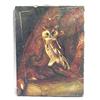 Image 1 : Owl Painting Oil on Canvas Unframed #1338031