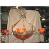 Image 1 : Cast Bronze and alabaster chandelier #1338083