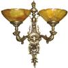 Image 1 : A pair of alabaster and bronze sconces #1338089