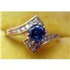 Image 1 : Blue and White Diamond Ring  #1338259