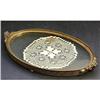 Image 1 : APOLLO Ornate Brass, Lace and Glass Oval Tray #1355069