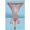 Image 1 : Czech Pink Depression Glass Deco Rocket Vase #1355144