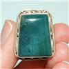 Image 1 : STERLING SILVER Estate MOSS AGATE Ring Sz 8 #1355310