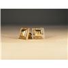 Image 1 : 14K YG Gold Princess Diamond Invisible Earrings#1355485