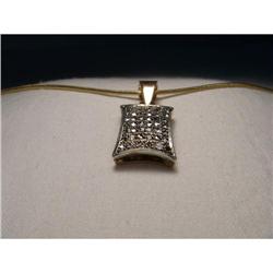 Antique 18K Pink Gold Rose Cut Diamond Pendant #1355499