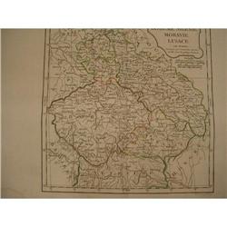 Authentic dated 1795 map of East Germany  #1355517