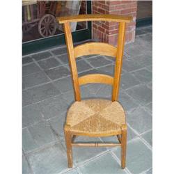 French prayer chair with rush seat, late 1800's#1355520