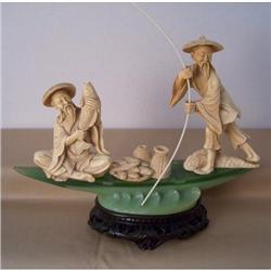 Carved Oriental Fishermen  #1355817