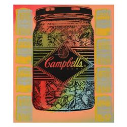 Steve Kaufman (1960-2010), "Campbell's Soup" Hand Painted Limited Edition Silkscreen on Canvas, TP N