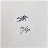 Image 2 : Steve Kaufman (1960-2010), "Jesus Peace State One" Hand Signed and Numbered Limited Edition Hand Pul