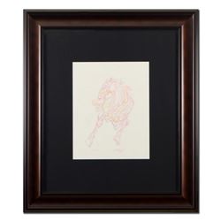 Guillaume Azoulay, "Essai AG" Framed Original Drawing, Hand Signed with Letter of Authenticity.