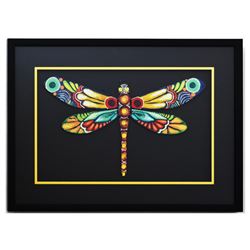 Patricia Govezensky- Original Painting on Laser Cut Steel "Dragonfly XXXVIII"