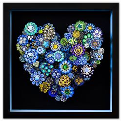 Patricia Govezensky- Original Painting on Cutout Steel "Hommage to Takashi (Mini Series) IX"