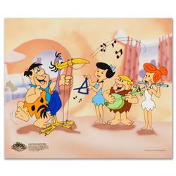 "Fred Plays the Harp" Limited Edition Sericel from the Popular Animated Series The Flintstones. Incl