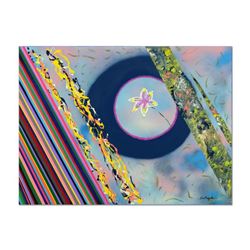 Tom Pergola, "Lone Flower" Original Acrylic Painting on Gallery Wrapped Canvas, Hand Signed with Let