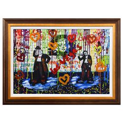 Nastya Rovenskaya- Mixed Media "Chaplin and Hardy"