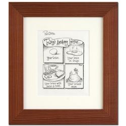 Bizarro! "Anatomy Lesson" is a Framed Original Pen & Ink Drawing by Dan Piraro, Hand Signed by the A