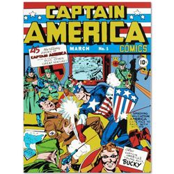 Marvel Comics "Captain America Comics #1" Numbered Limited Edition Giclee on Canvas by Jack Kirby (1