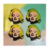 Image 1 : Steve Kaufman (1960-2010), "Four Marilyn's" Hand Signed and Numbered Limited Edition Hand Pulled sil