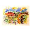 Image 1 : Wayne Ensrud "Castellare Vineyard in Chianti, Italy" Mixed Media Original Artwork; Hand Signed; COA