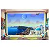 Image 1 : Ferjo, "Coastal View of Santorini" Original Painting on Canvas, Hand Signed with Letter of Authentic