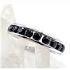 Image 3 : Sterling Silver Black Spinel Infinity Band Ring