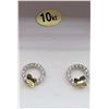 Image 1 : Yellow Gold Cubic Zirconia Earrings