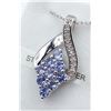 Image 1 : Sterling Silver Tanzanite & White Sapphire Pendant