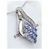 Image 2 : Sterling Silver Tanzanite & White Sapphire Pendant