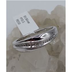 Sterling Silver Diamond Ring