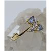Image 2 : Yellow Gold Tanzanite & Diamond Ring