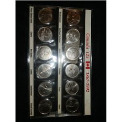 Canada 125 Canadian Quarter Set