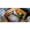 Image 2 : BOX OF CAMP ITEMS, TENT, SHOWER, KETTLE