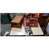 Image 1 : BOX OF AUTOMOTIVE TESTERS, SPARK PLUG CLEANER, GM CODE READER AND SMALL STEP