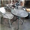 Image 1 : ROUND GLASSTOP PATIO TABLE WITH 2 CHAIRS