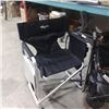 Image 2 : FOLDING 4 WHEEL CART AND FOLDING CAMP CHAIR WITH SIDE TABLE