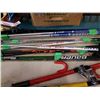 Image 3 : LOT OF HOCKEY STICKS, SKI POLES, CAR STEERING WHEEL LOCKS, POOL CUE