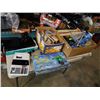 Image 1 : BOX OF NEW LEATHER KNEE PADS, FILTERS, SOAP HOLDERS AND ESTATE GOODS