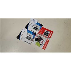 4 NEW MICRO SD CARDS WITH ADAPTER 2-256GB AND 2-16GB