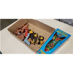 AUBURN RUBBER CORP VINTAGE CAR, JOHN DEERE GRADERS, REMOTE CONTROL STARWARS LANDSPEEDER AND MARS PAT