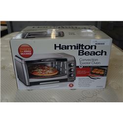 AS NEW HAMILTON BEACH STAINLESS TOASTER OVEN - WORKING