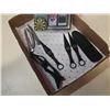 Image 2 : TRAY OF NEW KNIVES AND DARTS - COLUMBIA MECHANICAL FOLDING KNIFE, THROWING KNIVES, FOLDING KNIVES