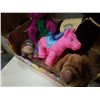 Image 3 : TRAY OF KIDS TOYS, CABBAGE PATCH KIDS SHOW PONY, MY LITTLE PONY, BARNEY AND OTHERS