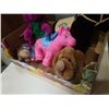 Image 4 : TRAY OF KIDS TOYS, CABBAGE PATCH KIDS SHOW PONY, MY LITTLE PONY, BARNEY AND OTHERS