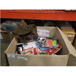 LARGE BOX OF NEW ITEMS - KIDS TOYS, ETC