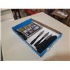 Image 1 : TRAY OF NEW KNIVES AND DARTS - NAVY FOLDING RESCUE KNIFE, THROWING KNIVES
