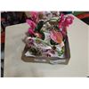 Image 3 : LOT OF ARTIFICIAL ORCHIDS IN CERAMIC DISHES