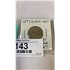 Image 2 : LOW MINTAGE CANADIAN KING GEORGE VI SILVER 25 CENT 1937-1939