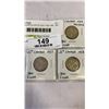 Image 2 : 7 CANADIAN SILVER 25 CENT 1954-1960  .800 SILVER